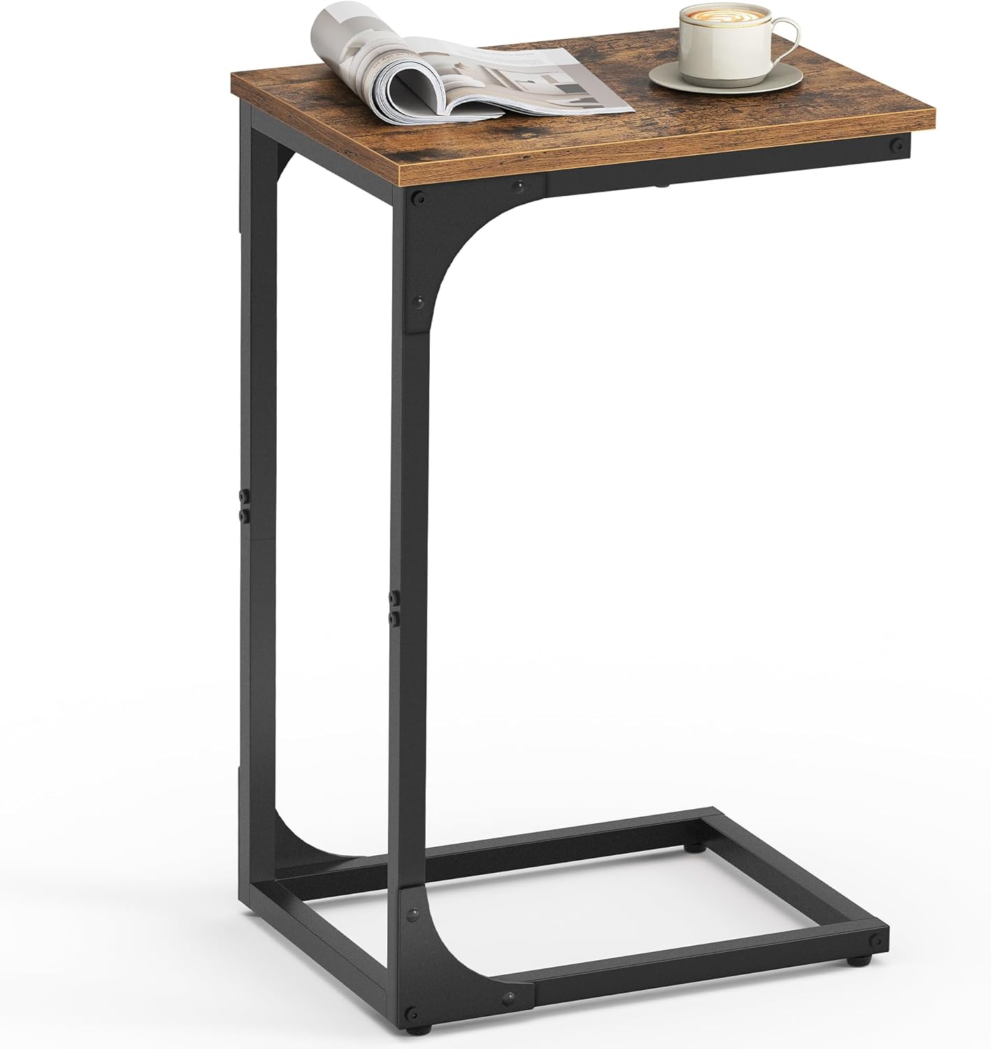 C shaped side table for sofa
